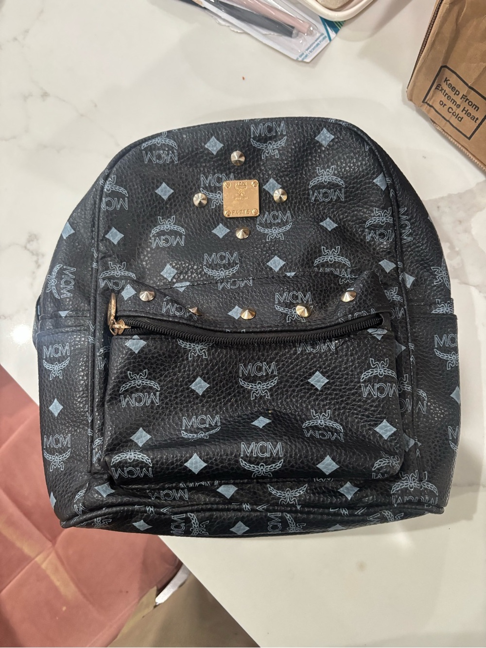 MCM Stark Small Backpack in Black